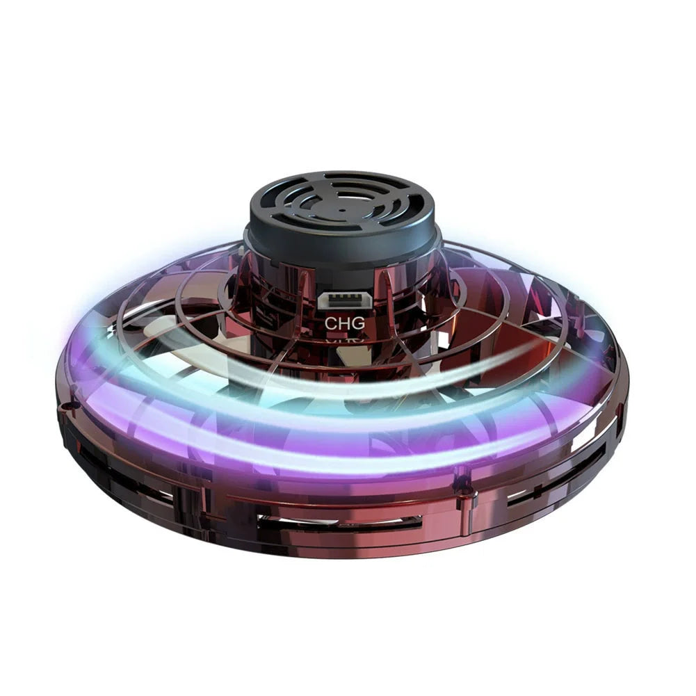 Elevate Playtime with the Upgraded Flying Helicopter Spinner - The Ultimate LED Mini Drone Toy for Adventurous Kids Aged 6-12!