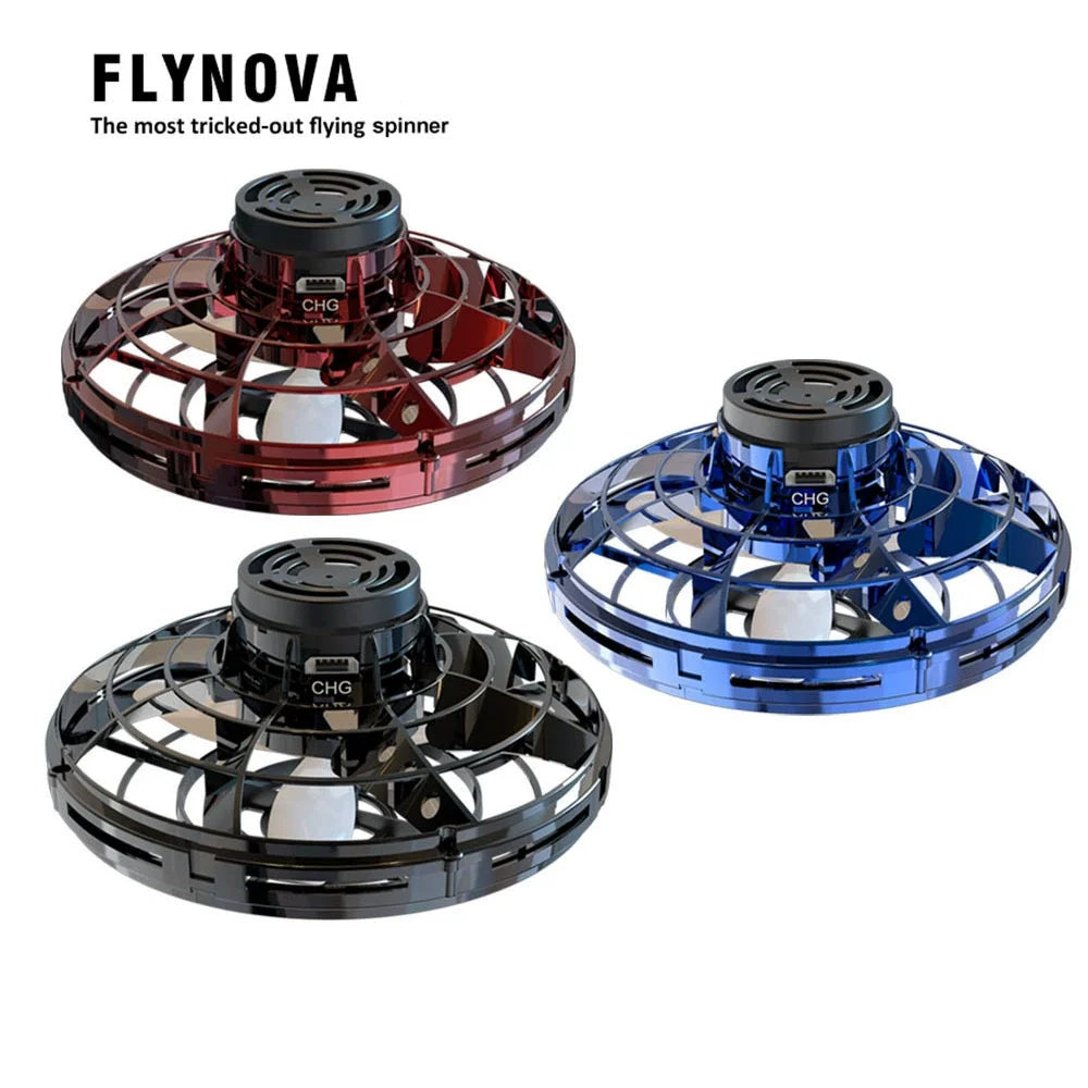 Elevate Playtime with the Upgraded Flying Helicopter Spinner - The Ultimate LED Mini Drone Toy for Adventurous Kids Aged 6-12!